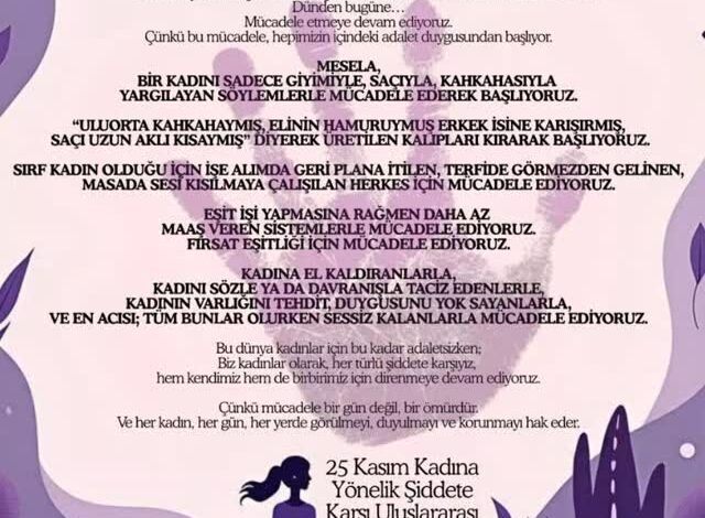 25 Kasım | Kadına Yönelik Şiddete Karşı Uluslararası Mücadele Günü BM Genel Kurulu, 1999…