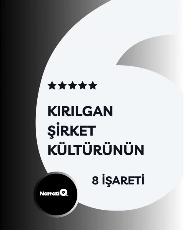 KIRILGAN ŞİRKET KÜLTÜRÜ: CAMDAN DUVARLARIN SESİ Kırılgan kültür… Dışarıdan bakınca parlak, içeriden dokununca çatırdayan…