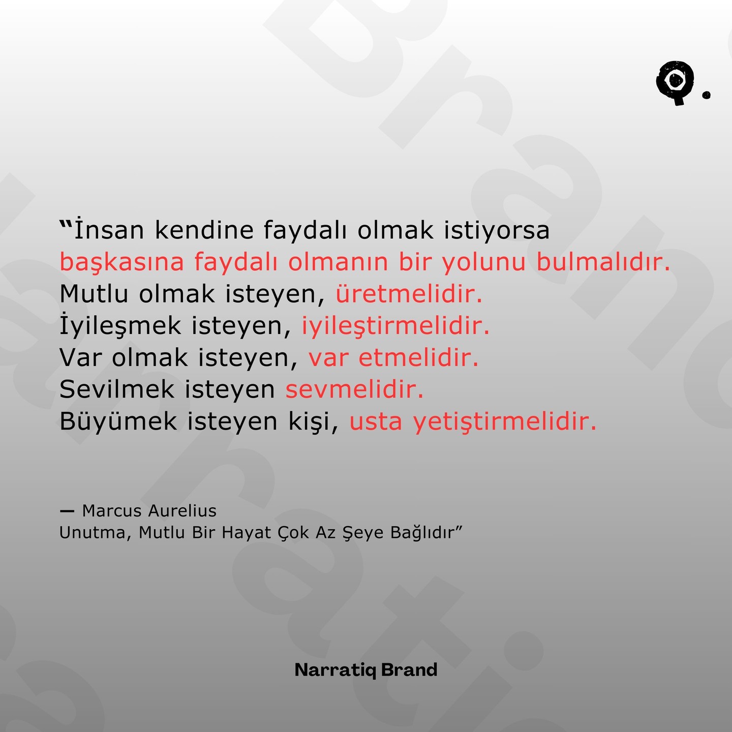 “Unutma, mutlu bir hayat çok az şeye bağlıdır.” Bugün bulunduğun yerde, – kimi büyütüyorsun?…