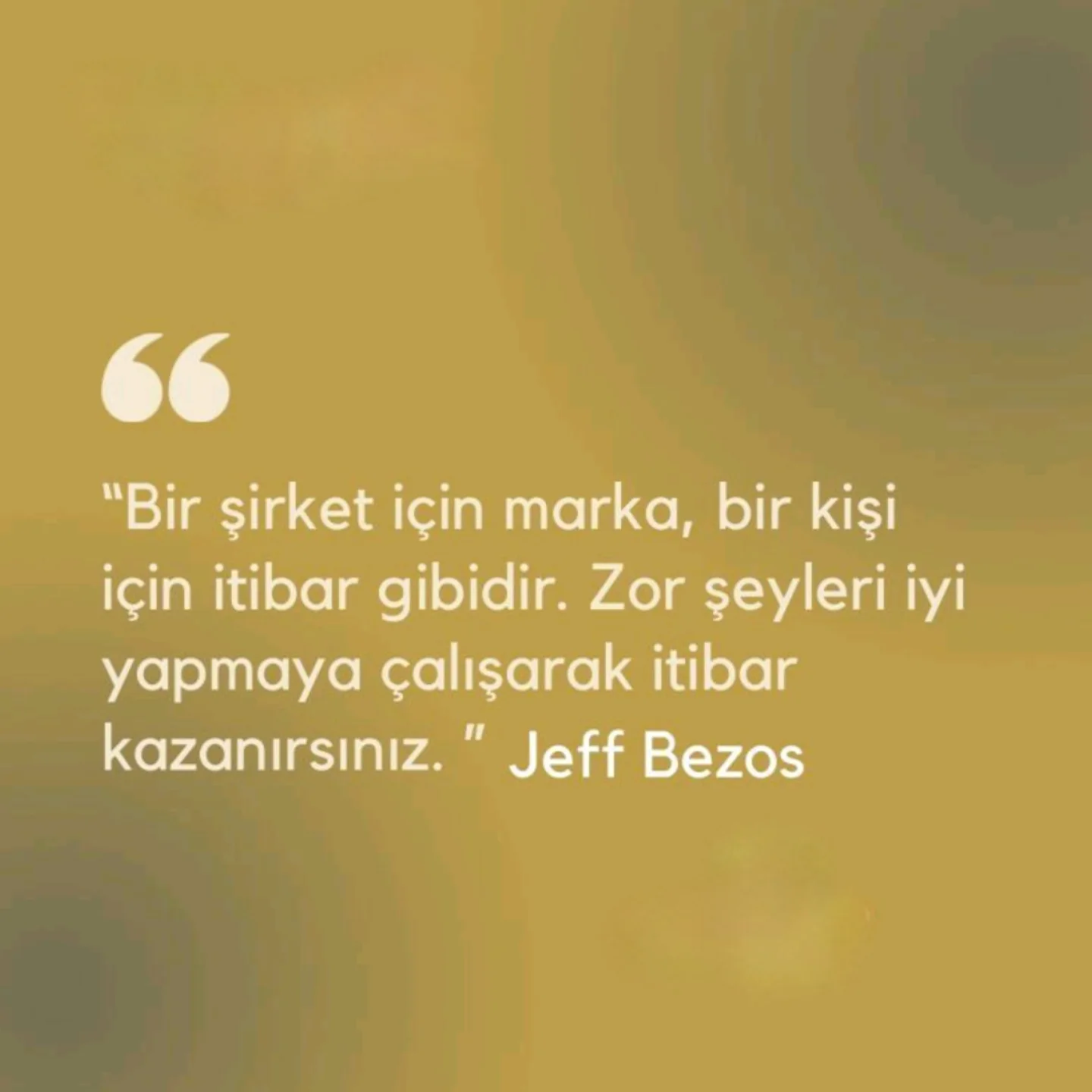 “Bir şirket için marka, bir kişi için itibar gibidir. Zor şeyleri iyi yapmaya çalışarak&hellip;