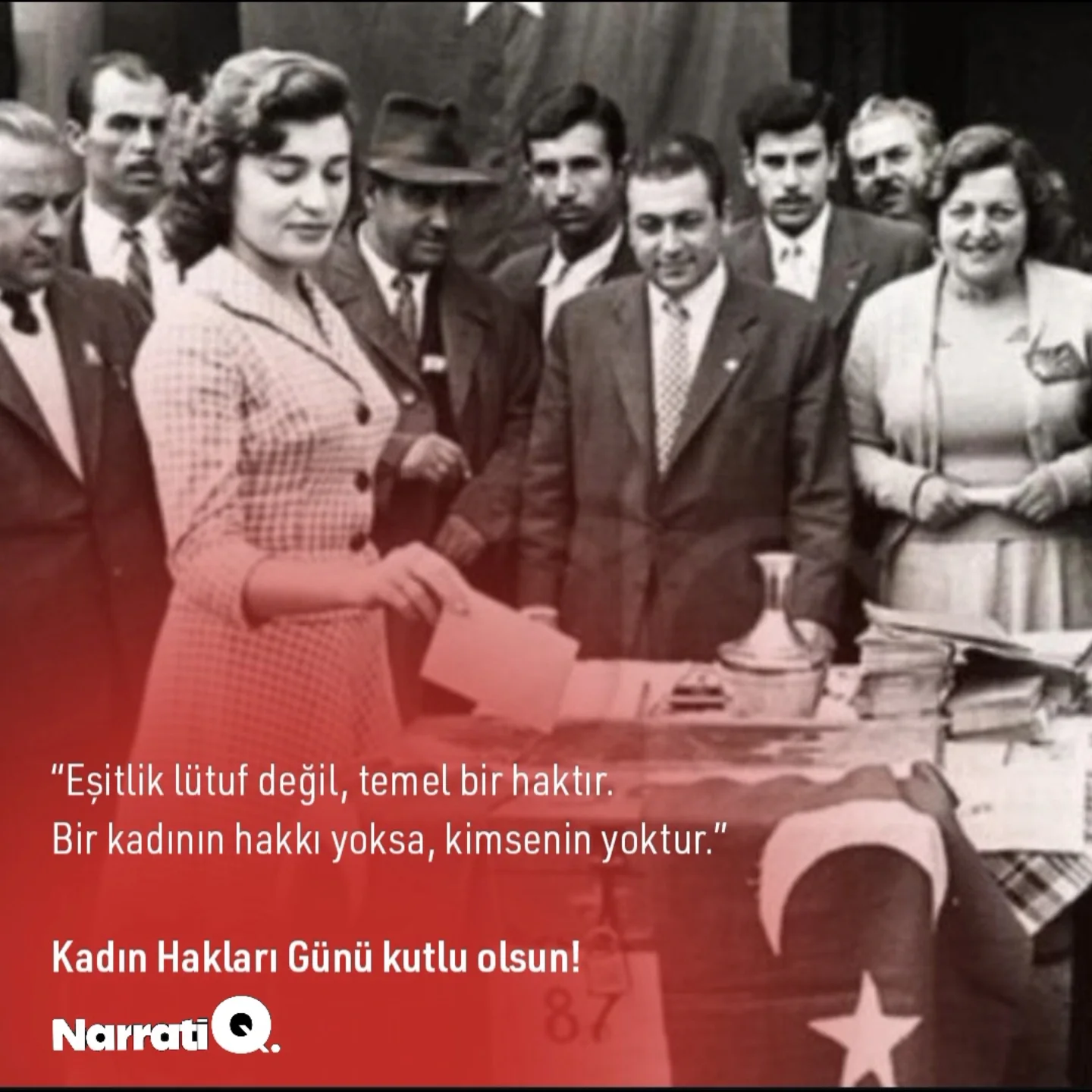 “Eşitlik lütuf değil, temel bir haktır. Bir kadının hakkı yoksa, kimsenin yoktur.” Kadın Hakları…